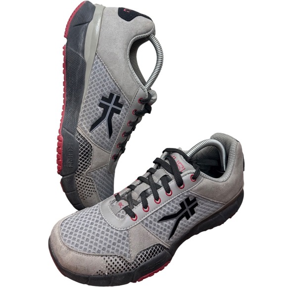 KURU Other - Kuru Quantum Mens 9.5 Grey Red Mesh Suede Walking Fitness Shoes‎ 10130395